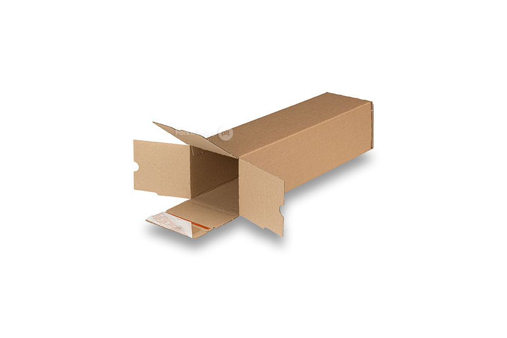 Tubes d'expédition carrés avec bande adhésive QuattroStar - 310 x 105 x 105 mm