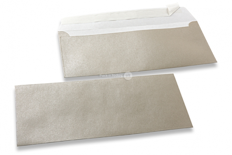 Enveloppes de couleurs nacrées - Argent, 110 x 220 mm
