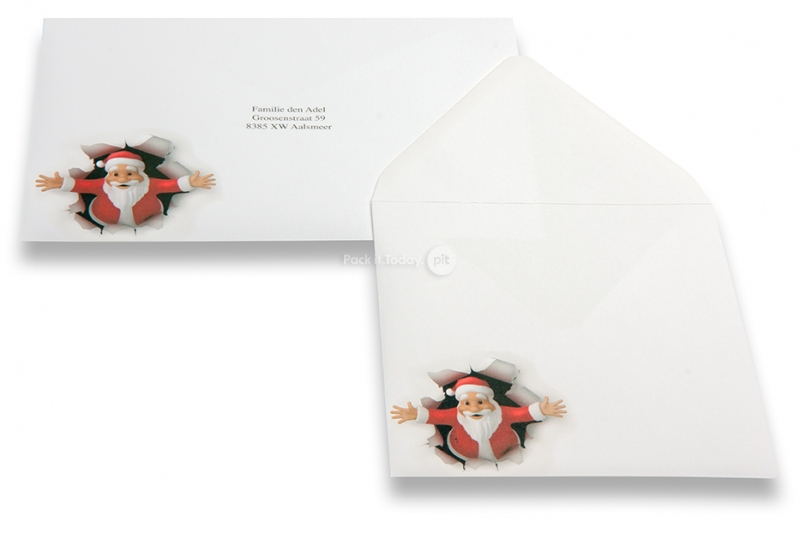 Enveloppes de Noël - Père Noël en 3D