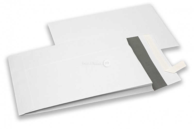Enveloppe à soufflet avec fond H - blanc